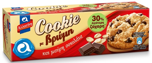 Μπισκότα Cookie με Βρώμη & Μαύρη Σοκολάτα Αλλατίνη (175g)