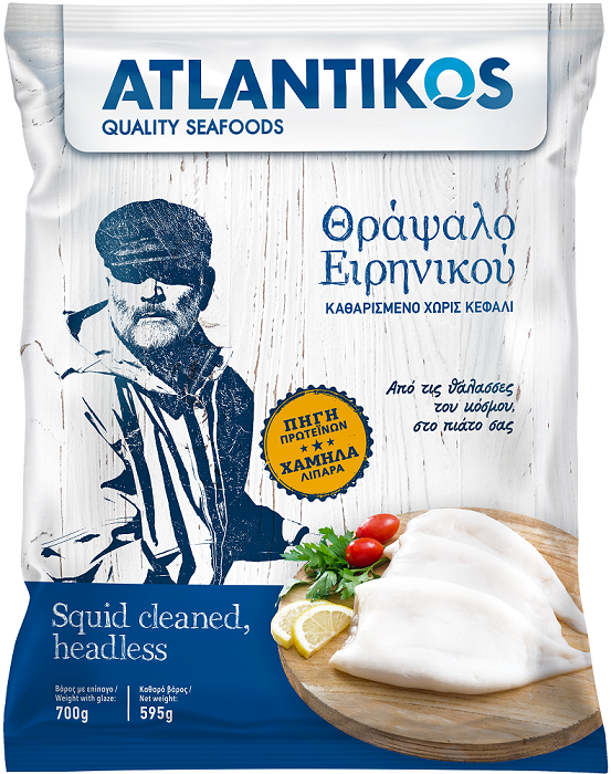 Θράψαλο Χωρίς Κεφάλι Καθαρισμένο Κατεψυγμένο Atlantikos (700g – κ.β.595g)