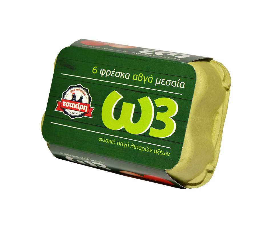 Αυγά Ωμέγα3 6αδα Τσακίρη (53-63 g)