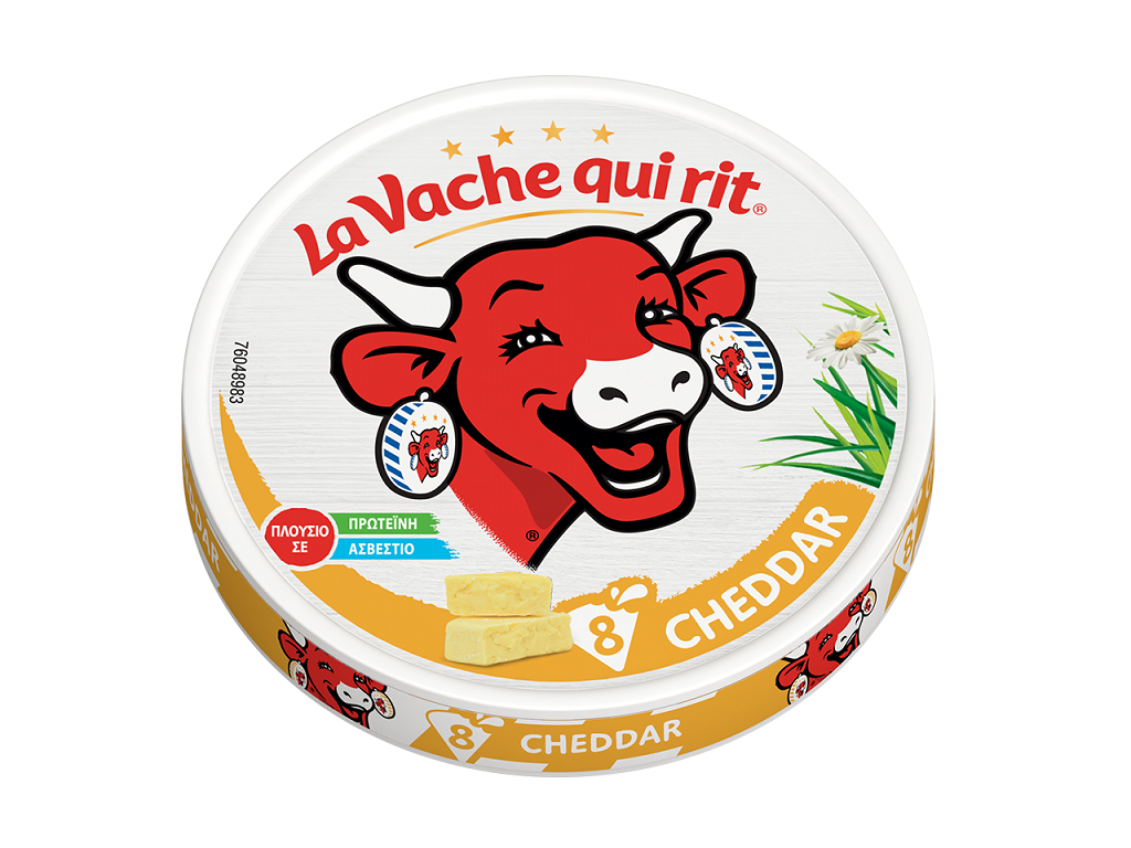 Τρίγωνο τυράκι με cheddar 8 μερίδες La vache qui rit (120 g)