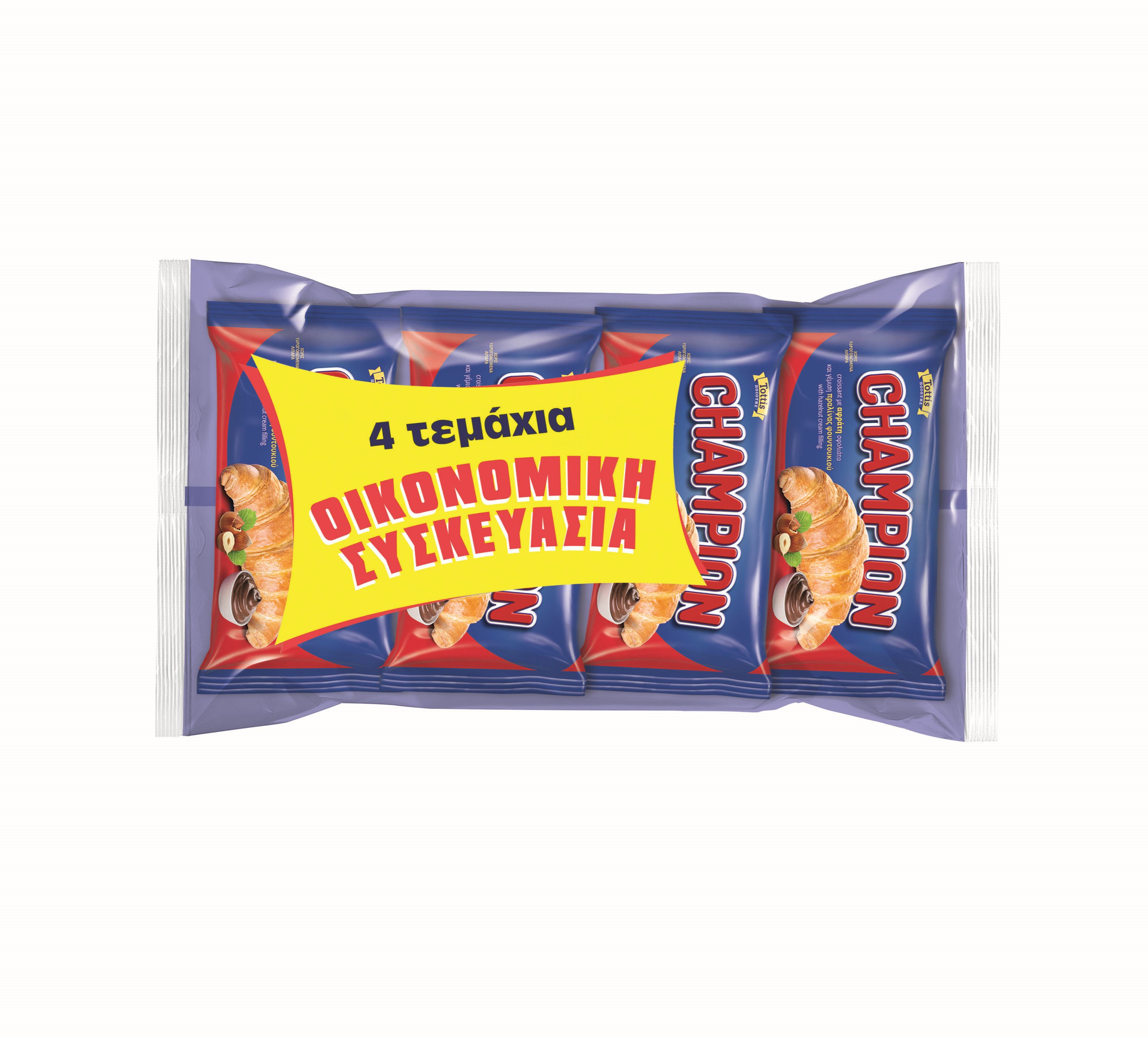 Bingo Κρουασάν με Κρέμα Πραλίνα Champion (4x70g)