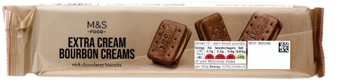 Marks & Spencer 12 σοκολατένα μπισκότα sandwich με γέμιση σοκολάτα Marks & Spencer (165g)