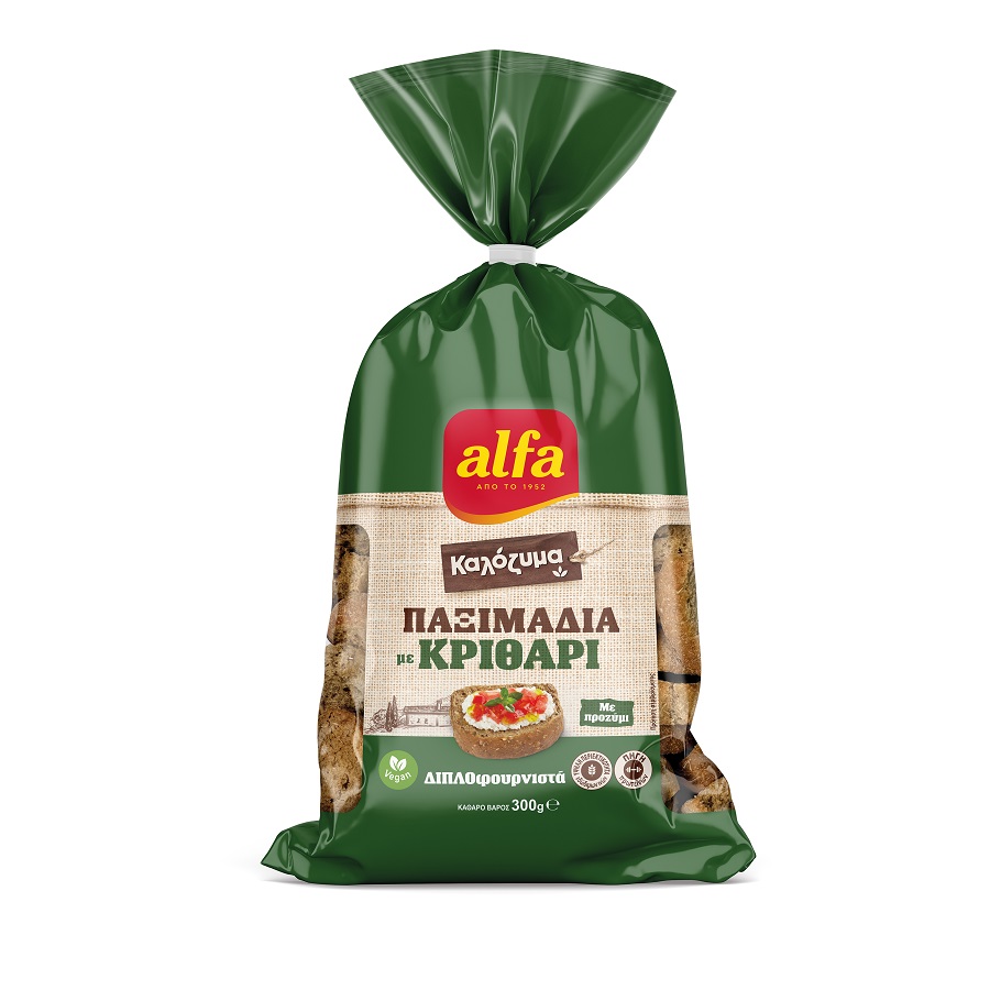 Alfa Παξιμάδια Καλόζυμα με κριθάρι Alfa(300g)