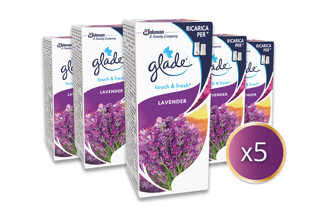 SC Johnson Ανταλλακτικό Αρωματικό Touch & Fresh Lavender Glade (5x1τεμ) τα 5τεμ -50%