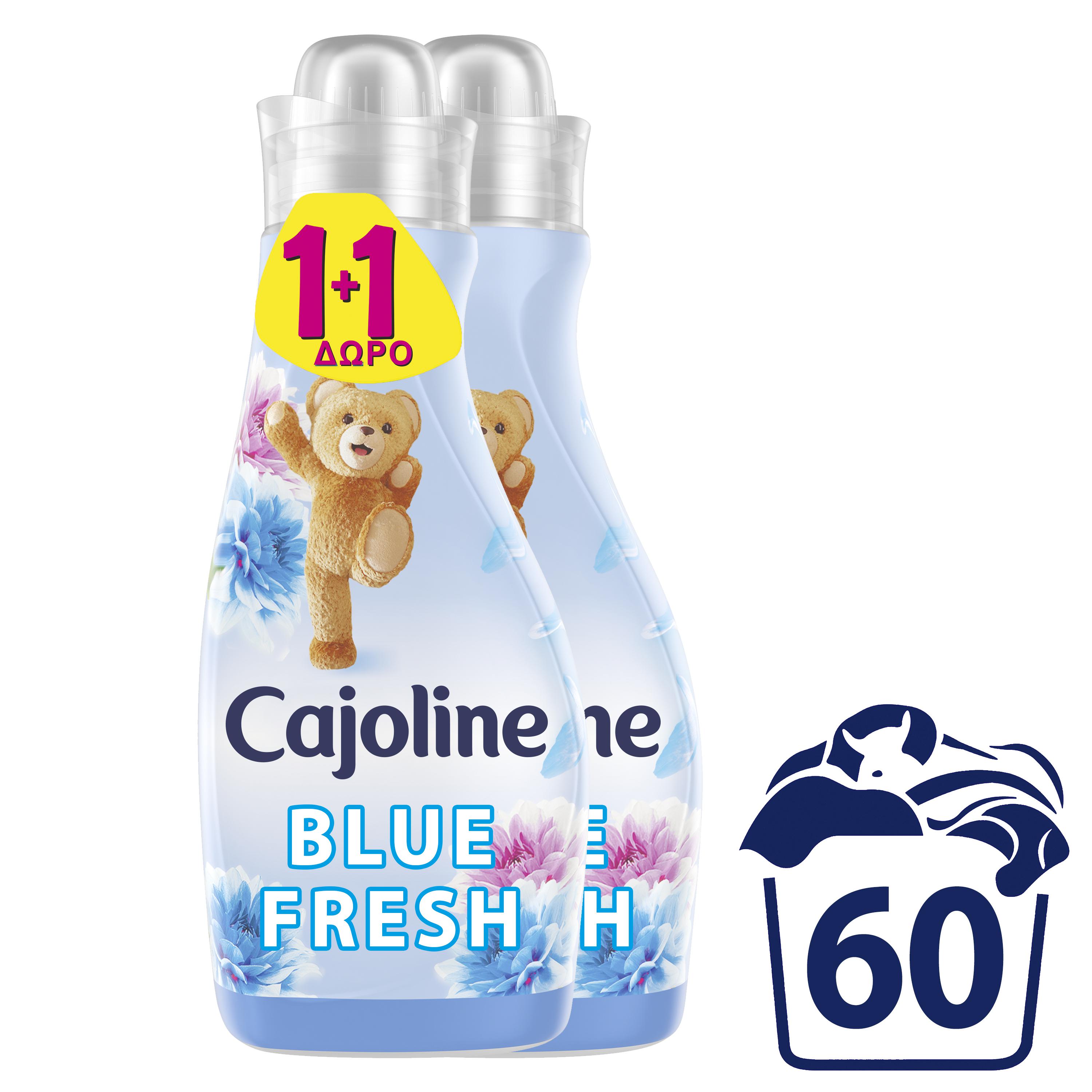 Μαλακτικό Ρούχων Blue Fresh Cajoline 1+1 Δώρο (2Χ30μεζ)