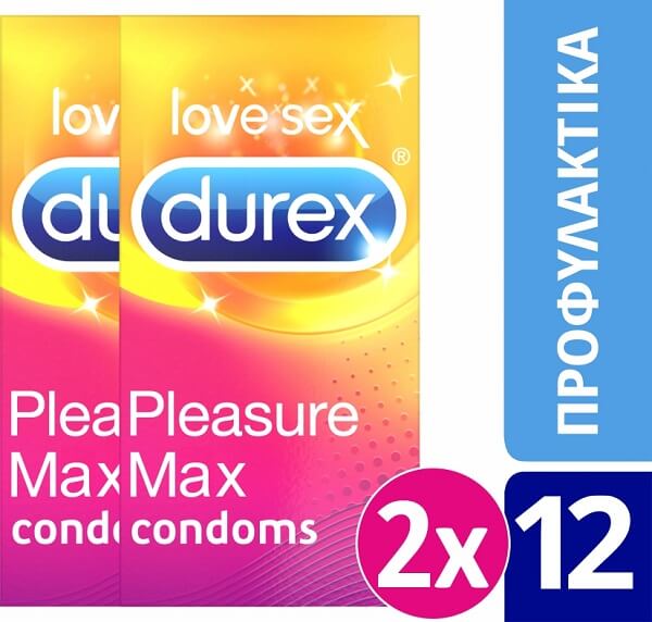 Προφυλακτικά Με Ραβδώσεις και Κουκκίδες Pleasuremax Durex 2×12 τεμάχια
