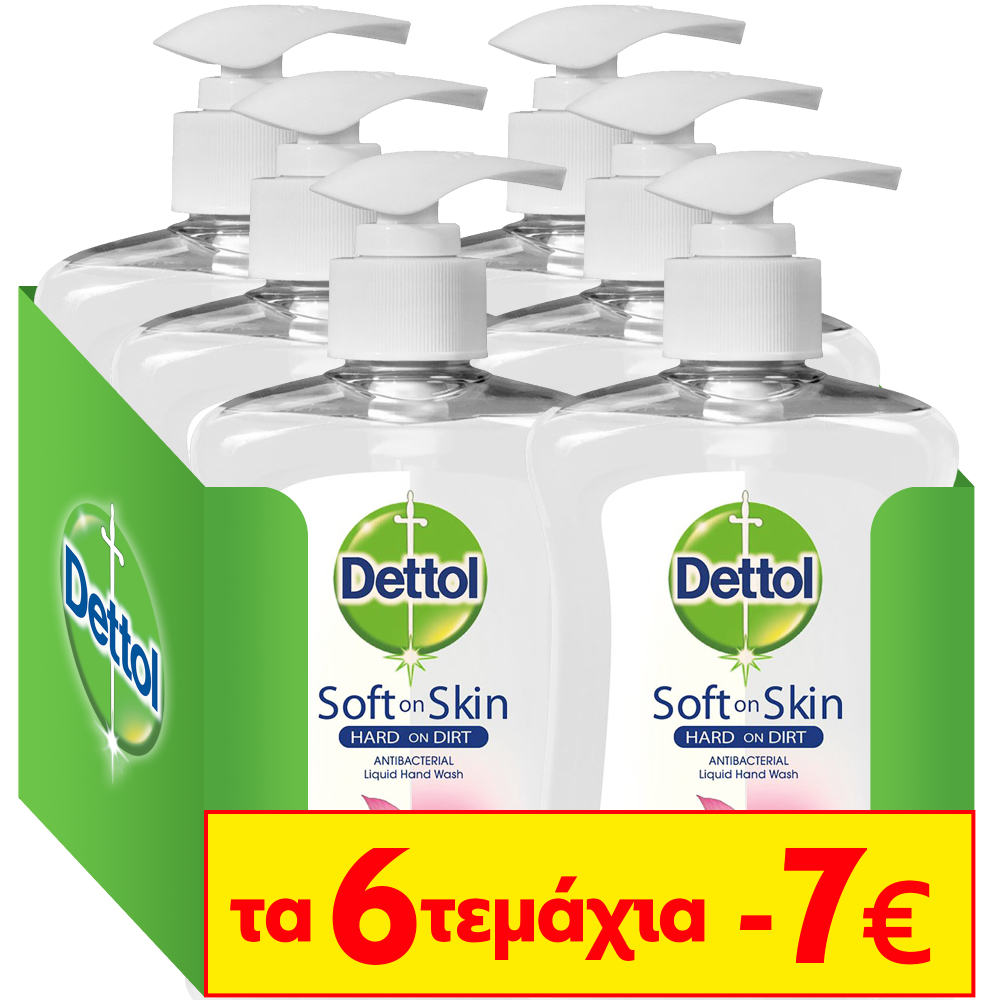 Υγρό Κρεμοσάπουνο με Χαμομήλι Dettol (6x250ml) τα 6τεμ -7€