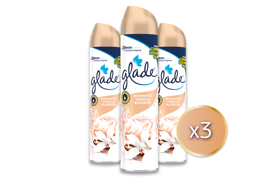 Αρωματικό Spray Χώρου Romantic Vanilla Blossom Glade (3×300 ml) τα 3τεμ -20%