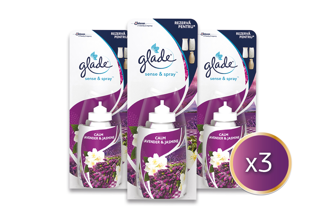 Glade Sense & Spray Refill - Recambio para ambientador con aroma a lavanda