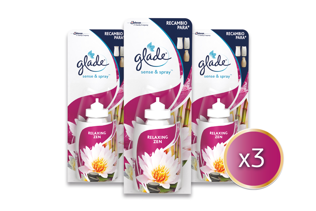 Ανταλλακτικό Αρωματικό Χώρου Sense & Spray Relaxing Zen Glade (3×1 τεμ) τα 3τεμ -30%