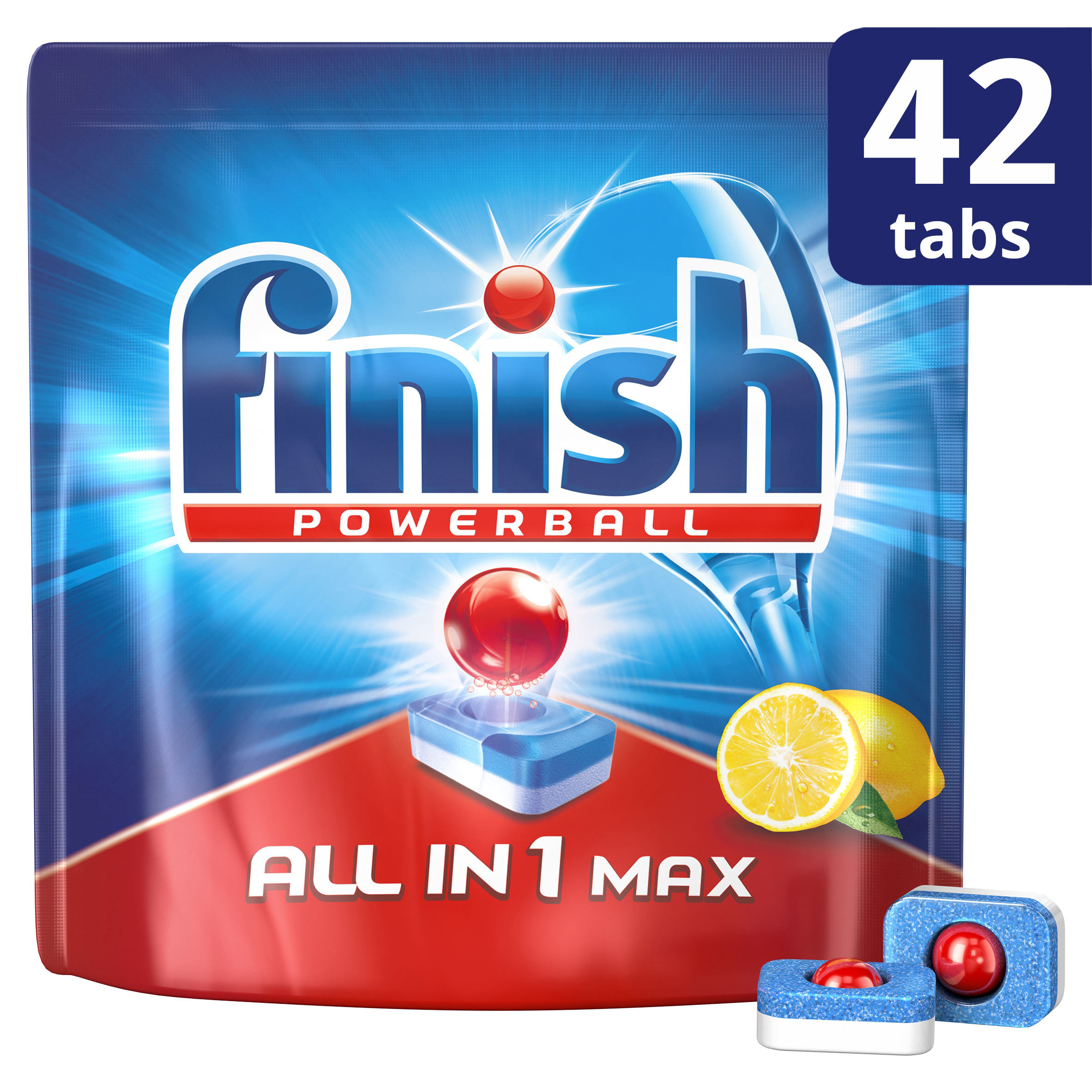 Ταμπλέτες Πλυντηρίου Πιάτων Λεμόνι All in 1 Finish (42 τεμ) 1+1 Δώρο