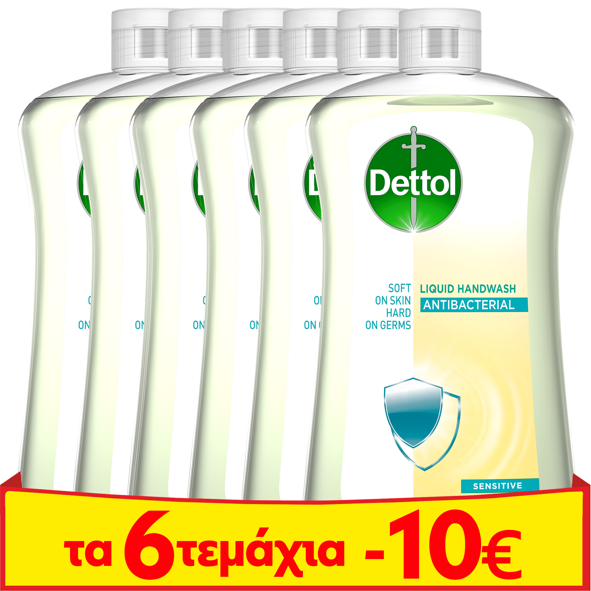 Ανταλλακτικό Κρεμοσάπουνο Sensitive Dettol (6x750ml) τα 6τεμ -10€