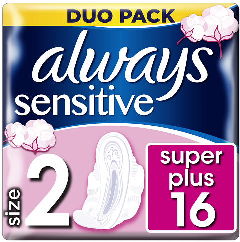 Σερβιέτες Sensitive Ultra Long Plus Duo Always (2×16 τεμ) 1+1 Δώρο