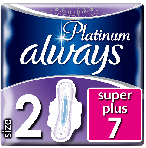 Σερβιέτες Platinum Ultra Long Plus Με Φτερά Always (Μέγεθος 2) (7τεμ)
