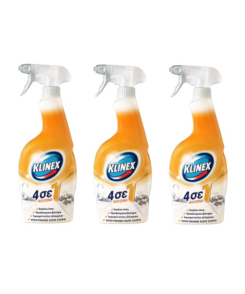 Απολυμαντικό Spray 4 Σε 1 Για Τη Κουζίνα Klinex (750ml) 3Χ -40%