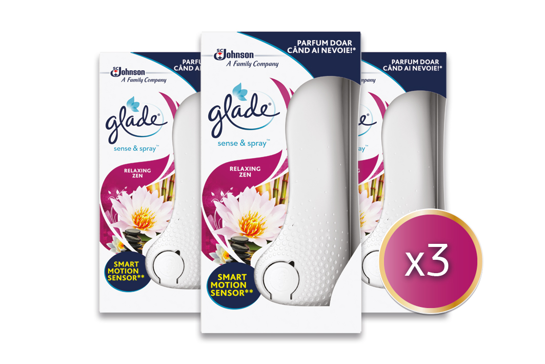 Αυτόματη Συσκευή Ψεκασμού Sense & Spray Relaxing Zen Glade (3×1 τεμ) τα 3τεμ -25%
