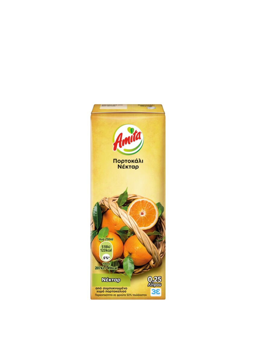 Χυμός Νέκταρ Πορτοκάλι Amita (250 ml)
