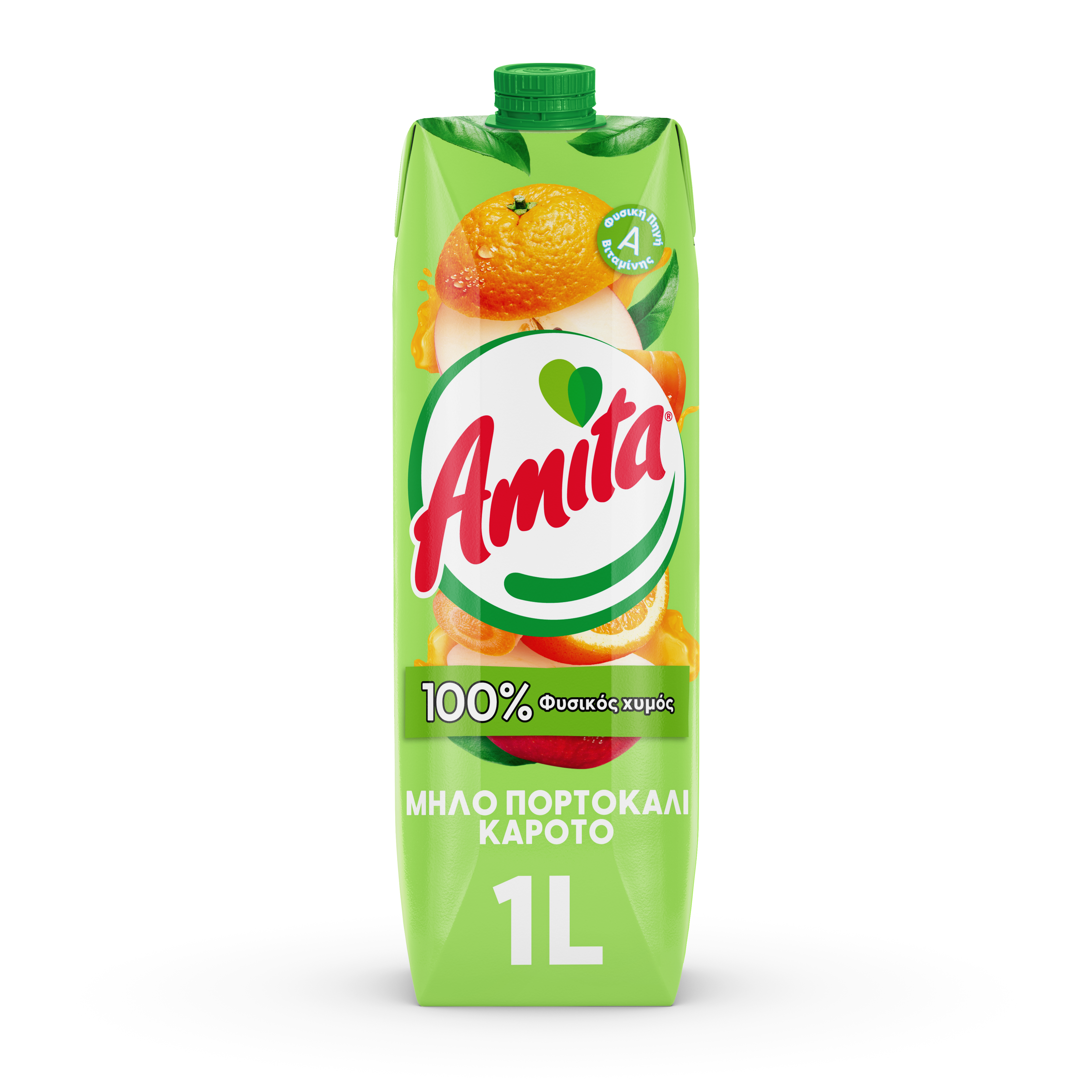 The Coca Cola Company Φυσικός Χυμός Μήλο-Πορτοκάλι-Καρότο Amita (1 lt)