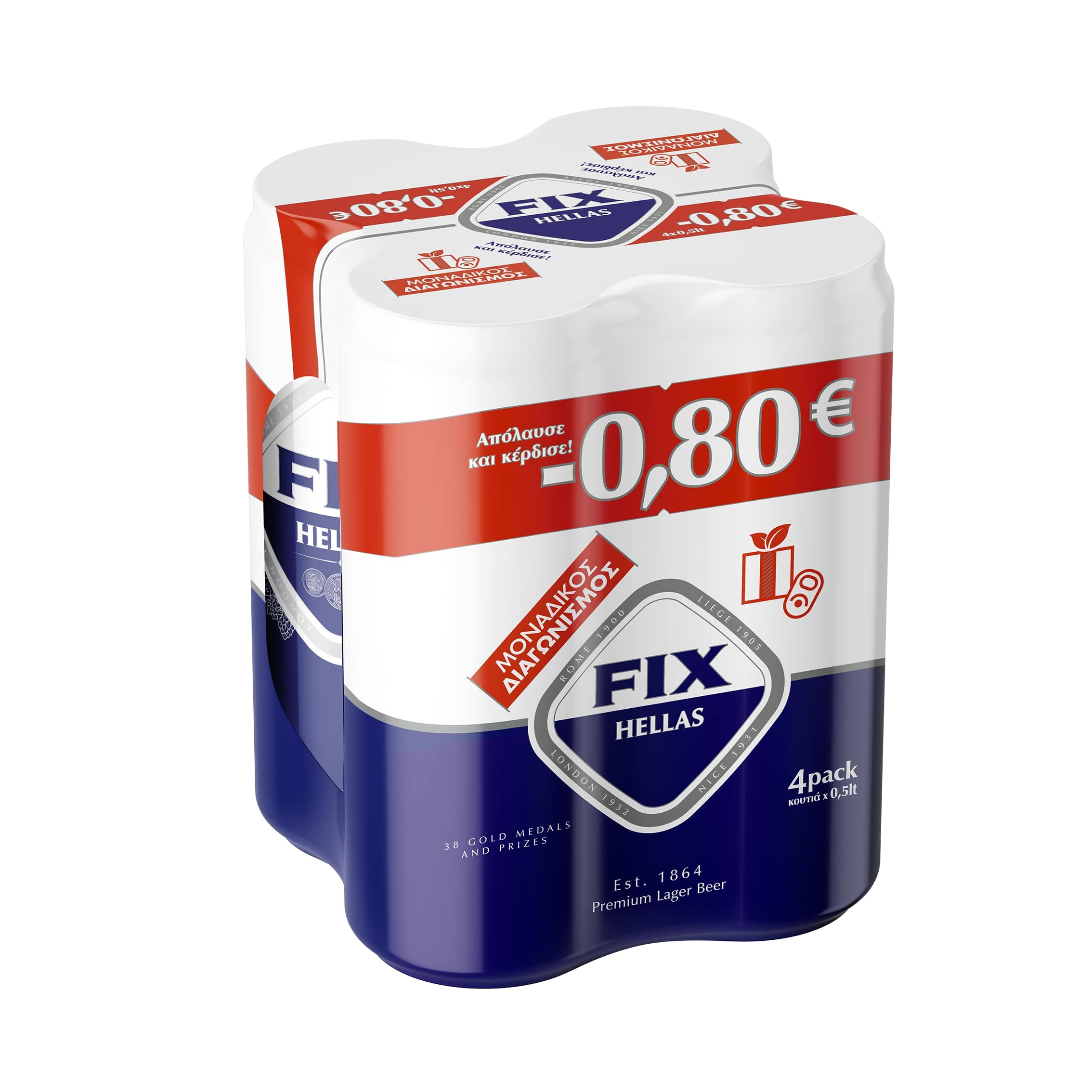 Μπύρα Κουτί Fix (4×500 ml) -0,80€