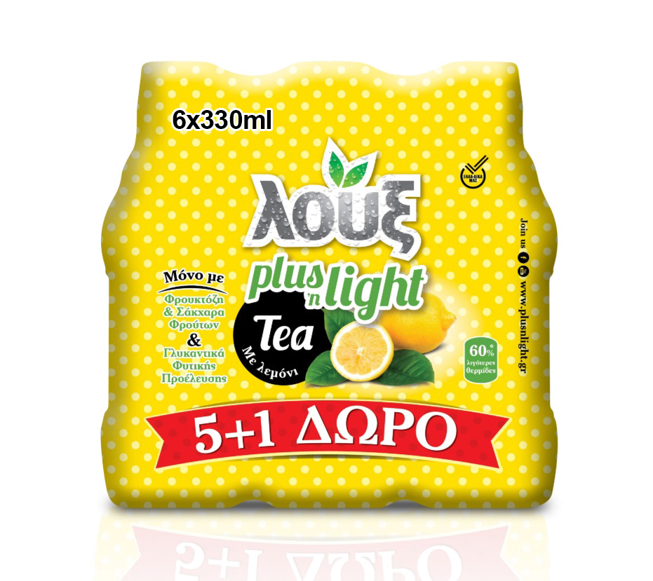 Ice Tea Λεμόνι Plus’n’Light Λουξ (6x330ml) 5+1 Δώρο
