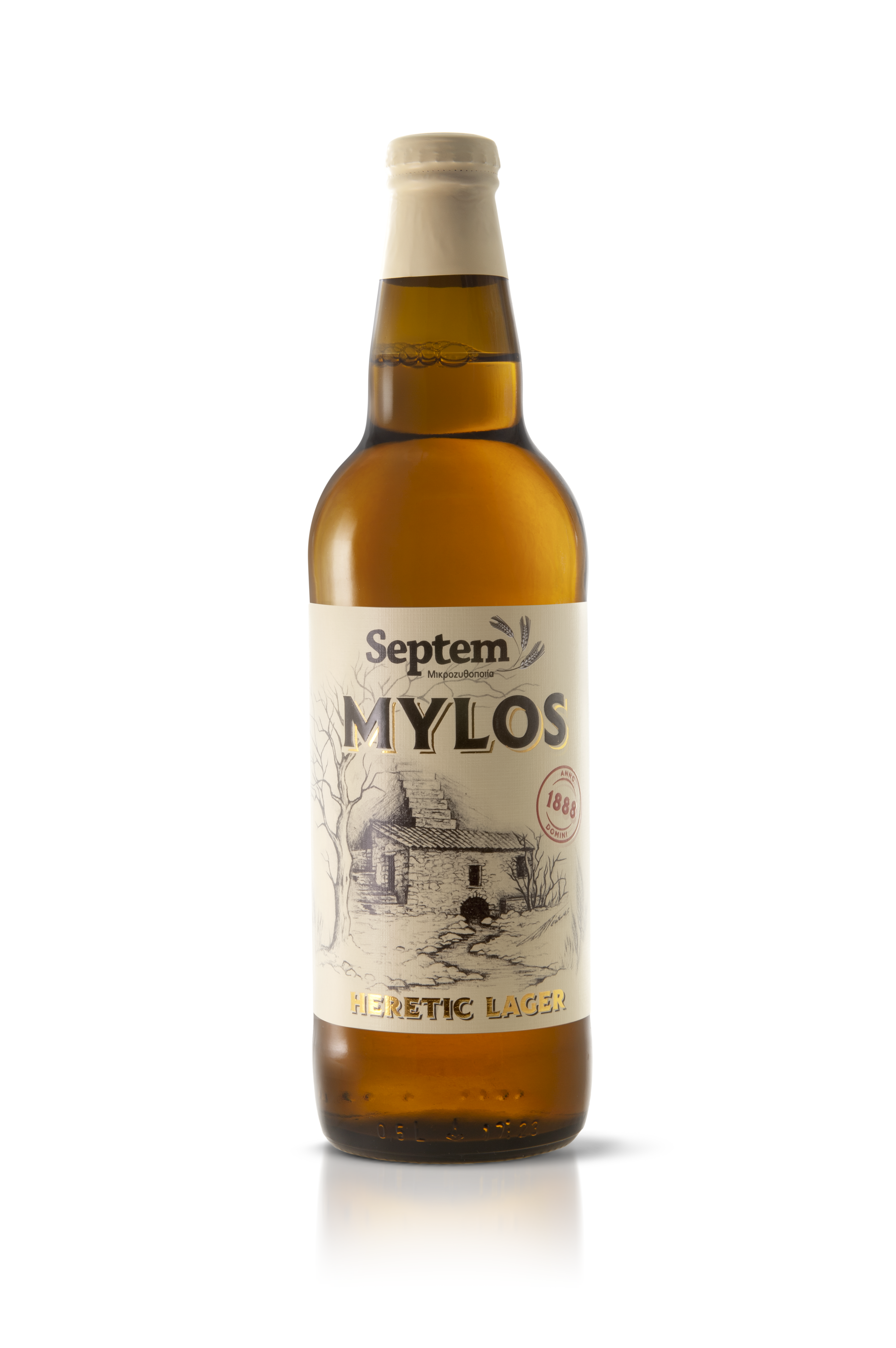 Septem Μικροζυθοποιία Septem Microbrewery Mylos Heretic Lager Φιάλη (500ml)