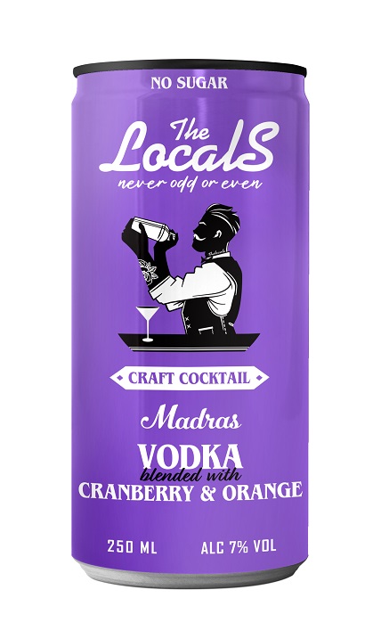 Έτοιμο cocktail βότκα με cranberry & πορτοκάλι The Locals (250 ml)