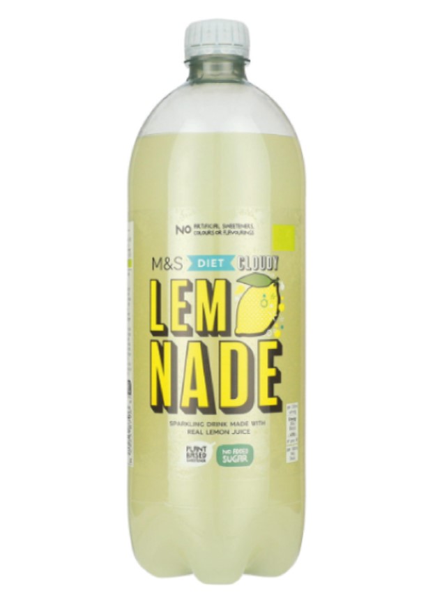 Marks & Spencer Ανθρακούχο αναψυκτικό χαμηλών θερμίδων με γεύση λεμόνι και γλυκαντικό Marks & Spencer (500ml)