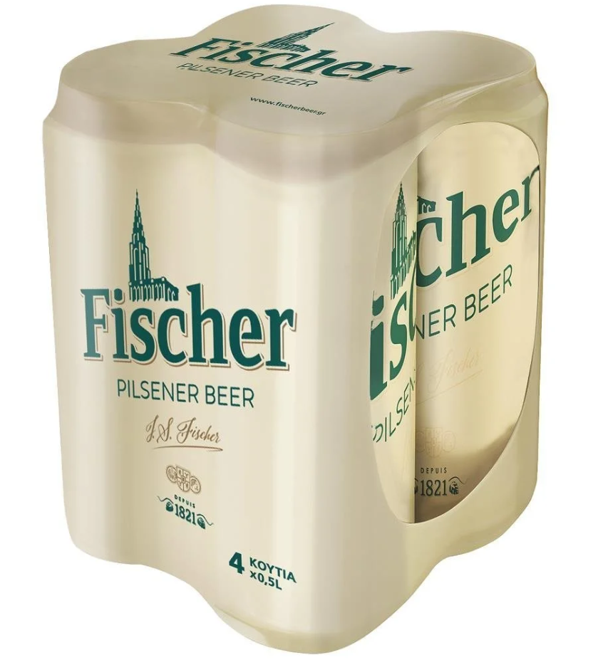Αθηναϊκή Ζυθοποιία Α.Ε. Μπύρα Pilsner Κουτί Fischer (4x500 ml)