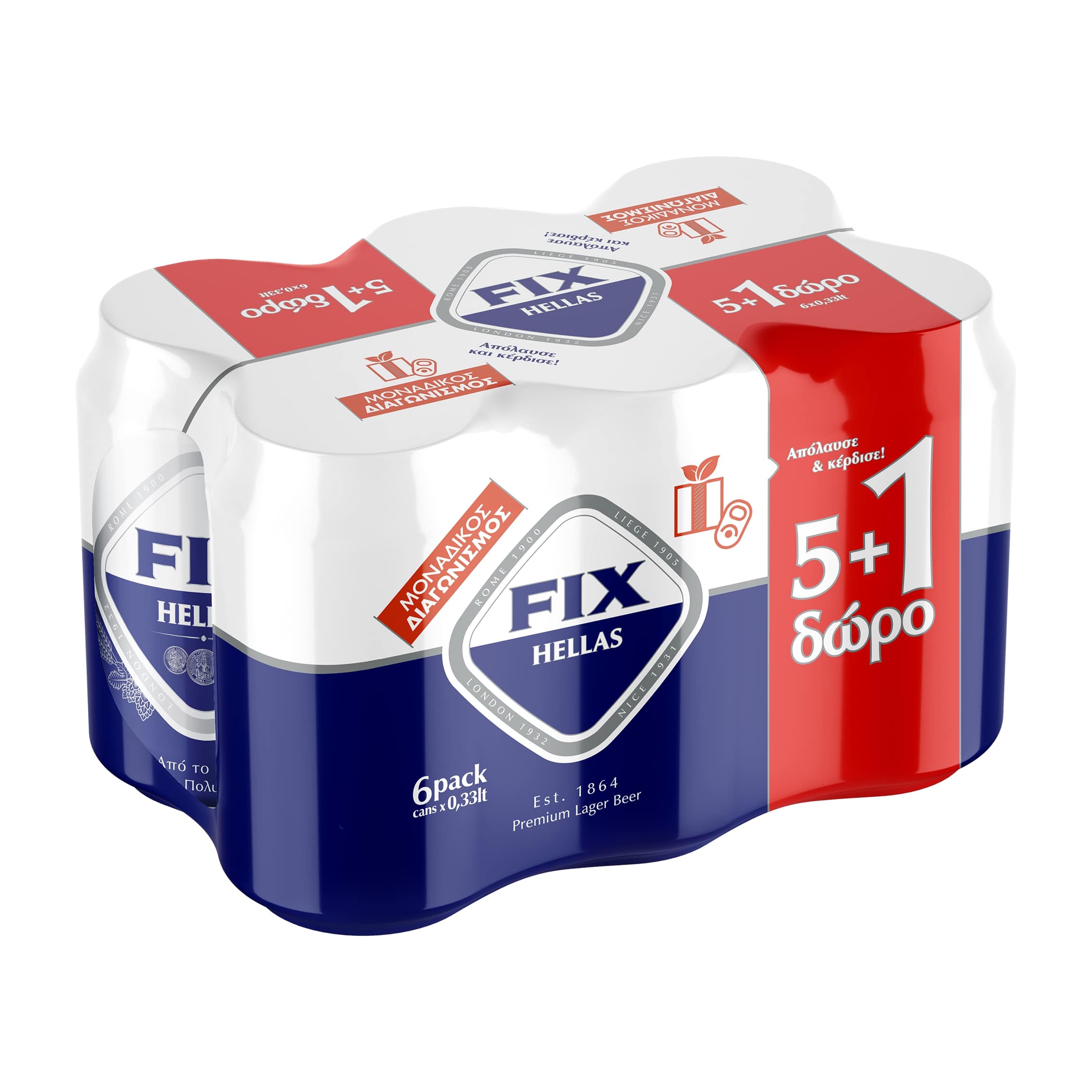 Μπύρα Κουτί Fix (6x330ml) 5+1 Δώρο
