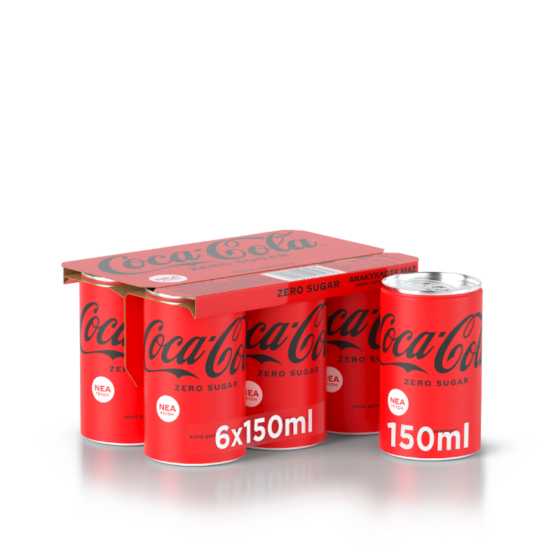 The Coca Cola Company Coca-Cola Zero Κουτί (6x150 ml)