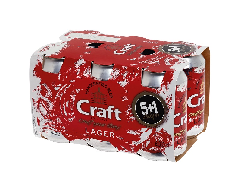 Craft Μπύρα κουτί Lager Craft (6x330 ml) 5+1 Δώρο
