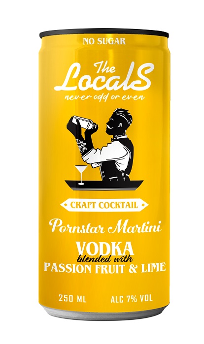 Έτοιμο cocktail βότκα με passion fruit & lime The Locals (250 ml)