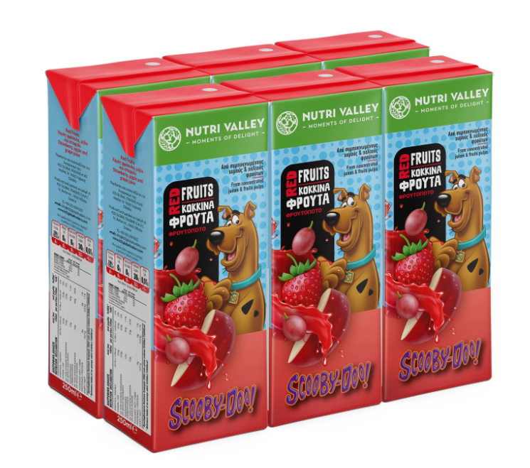 K22 Χυμός Red Fruits Scooby Doo Nutri Valley (6x250 ml)