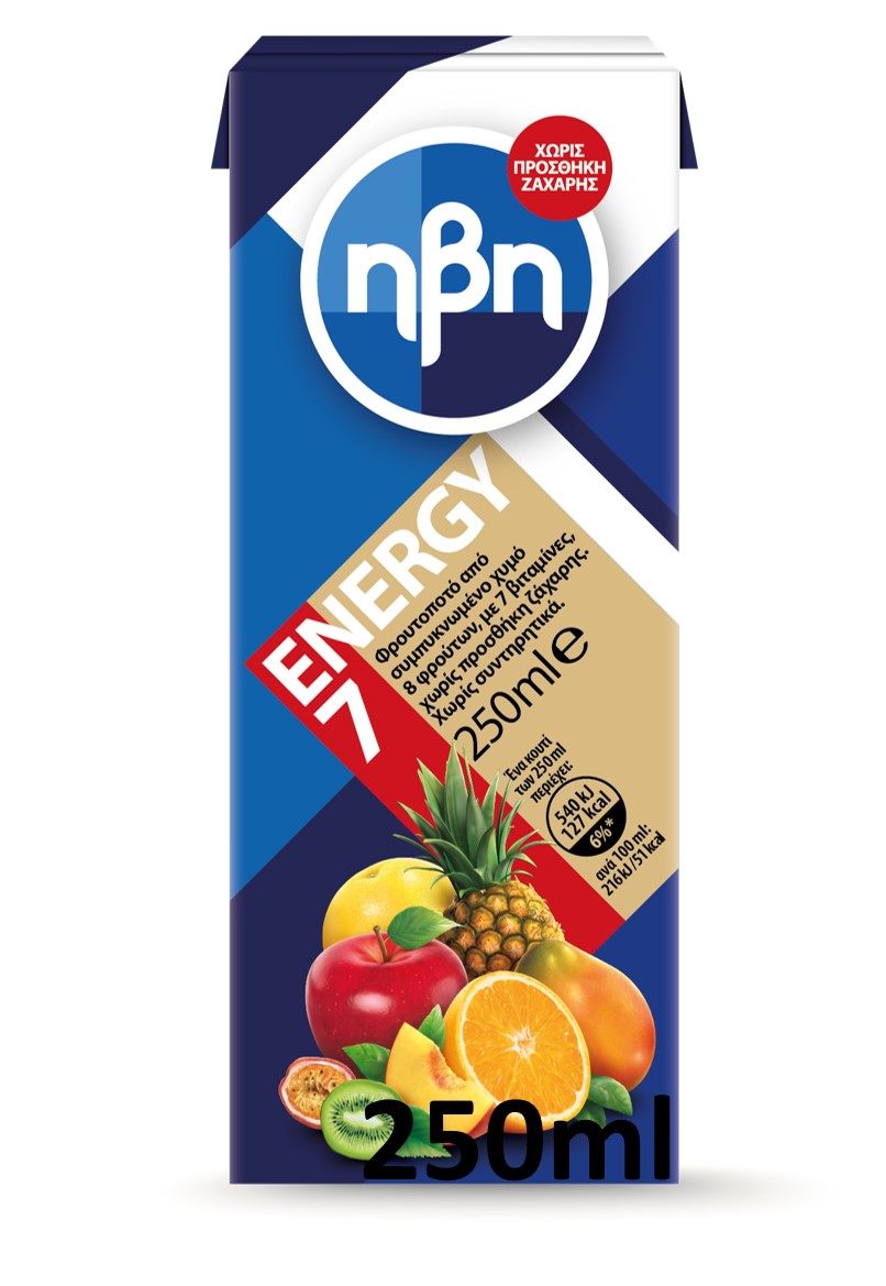 Φρουτοποτό, Energy 7 Blue Ήβη (250 ml)