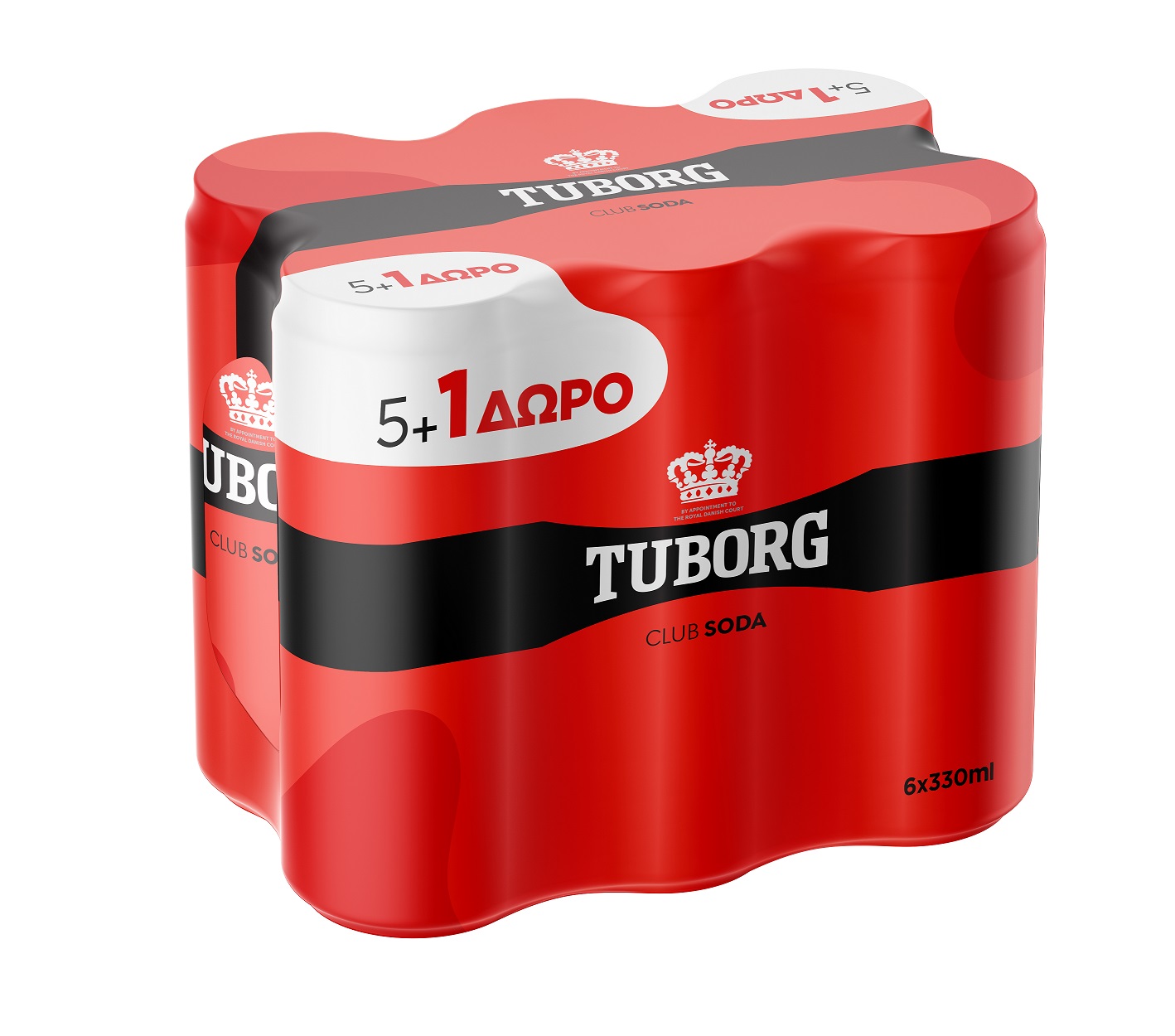 Σόδα Κουτί Club Soda Tuborg (6×330 ml) 5+1 Δώρο