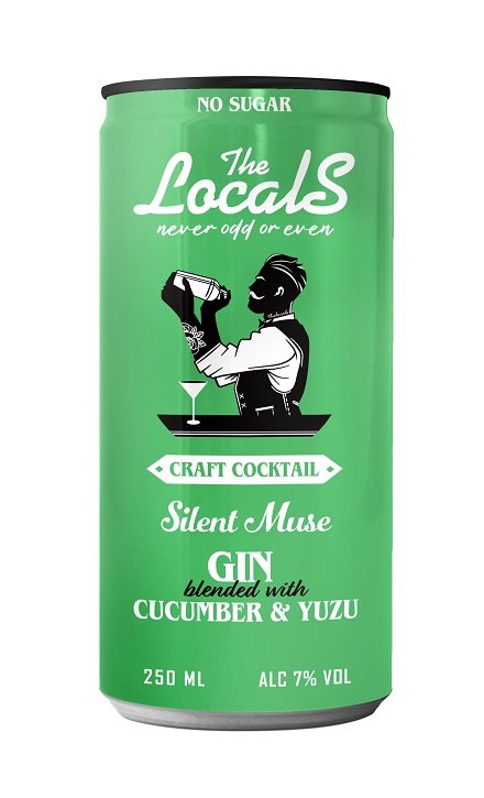 Έτοιμο cocktail τζιν με αγγούρι & yuzu The Locals (250 ml)