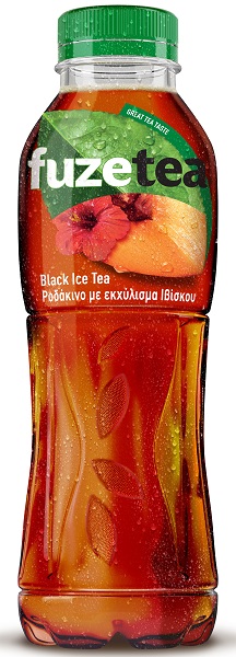 Black Ice Tea Ροδάκινο με εχύλισμα Ιβίσκου Fuze (500 ml)
