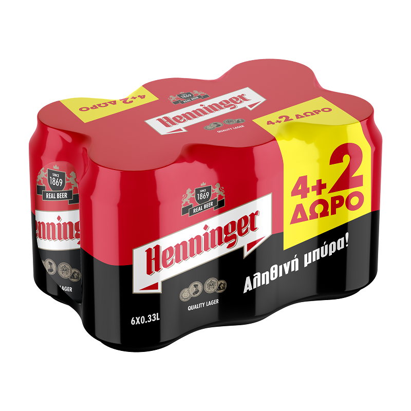 Μπύρα Κουτί Henninger (6Χ330ml) 4+2 Δώρο