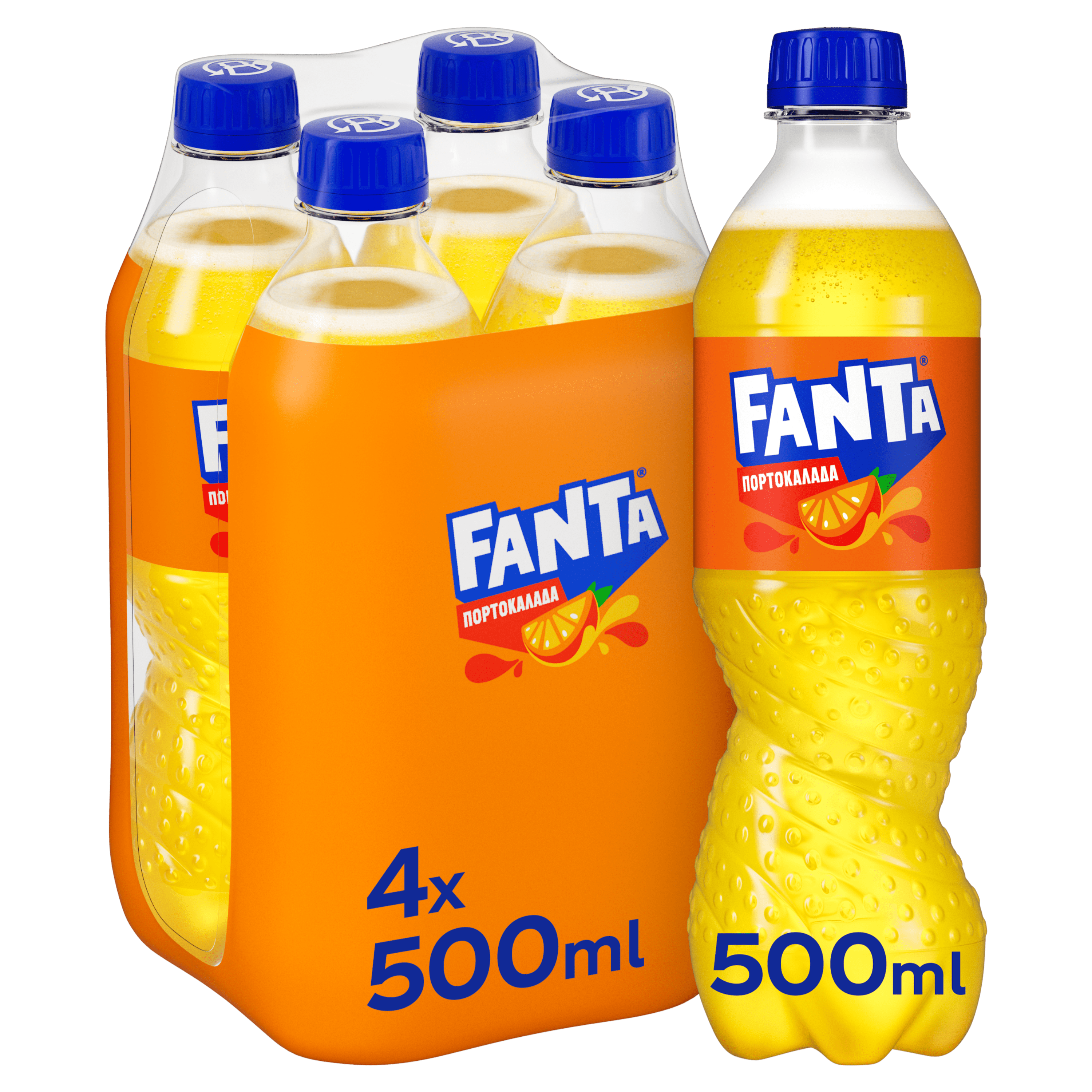 The Coca Cola Company Πορτοκαλάδα Fanta (4x500 ml)