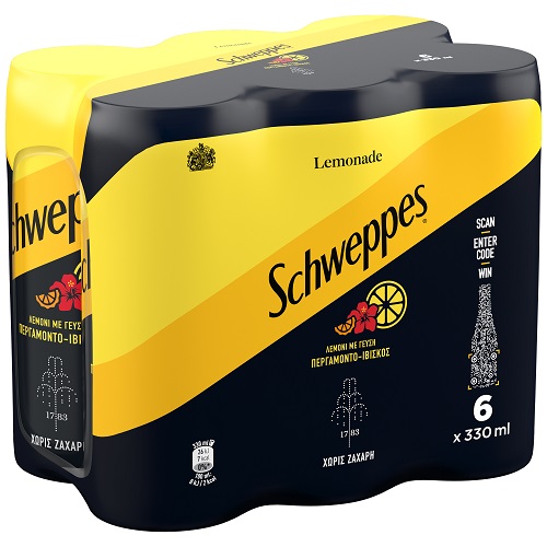 Λεμονάδα Κουτί Schweppes (6×330 ml)