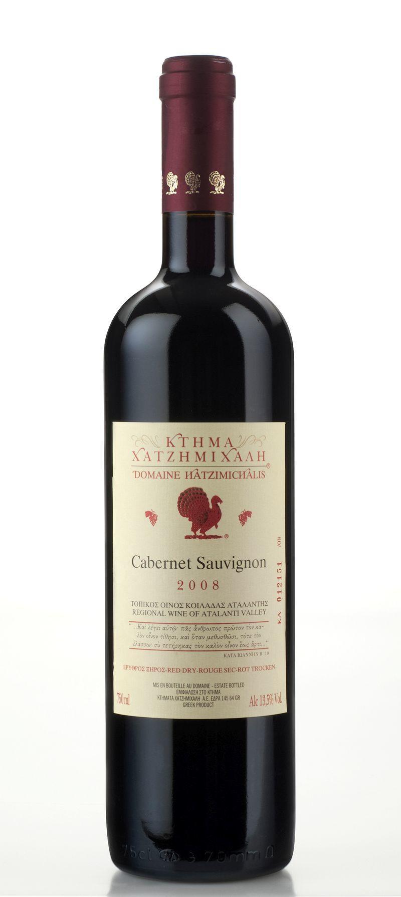 Οίνος Ερυθρός Cabernet Sauvignon 2010 Κτήμα Χατζημιχάλη (750 ml)