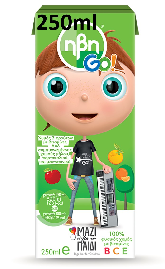 100% Φυσικός Χυμός Green Ήβη GO! (250 ml)