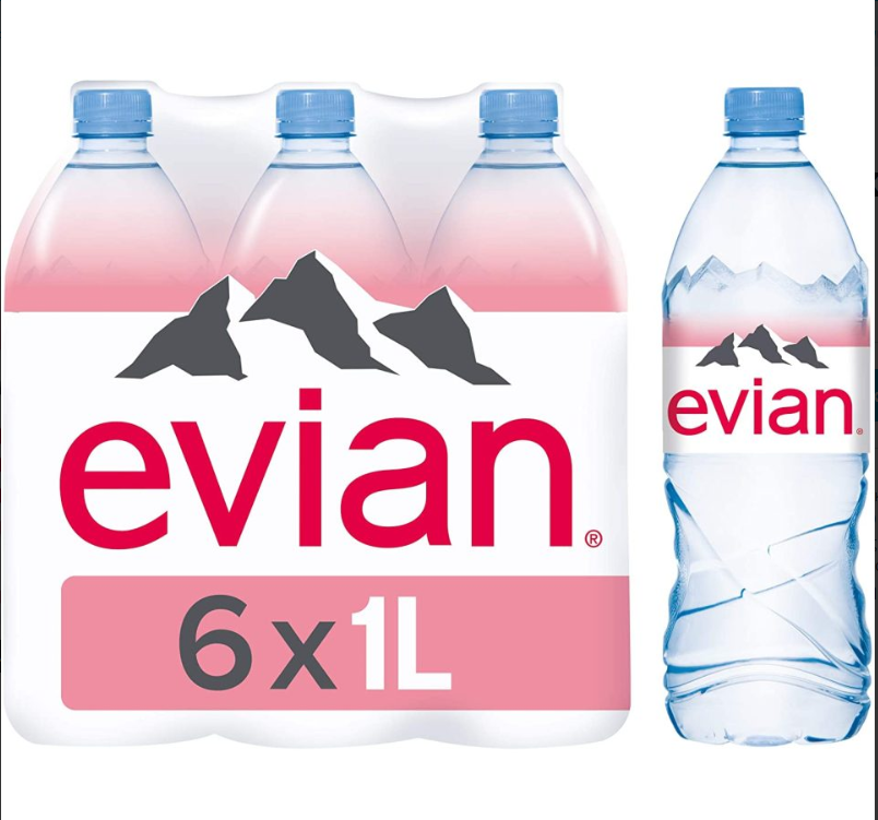 Evian Νερό Φυσικό Μεταλλικό Evian (6x1 lt)