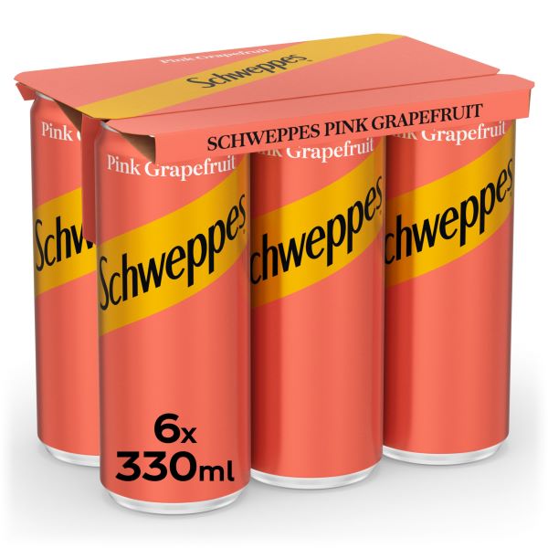 The Coca Cola Company Αναψυκτικό με γεύση Pink Grapefruit Schweppes (6x330 ml) 