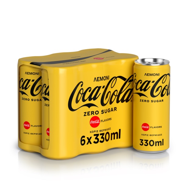 Coca-Cola Zero Λεμόνι Κουτί (6×330 ml)