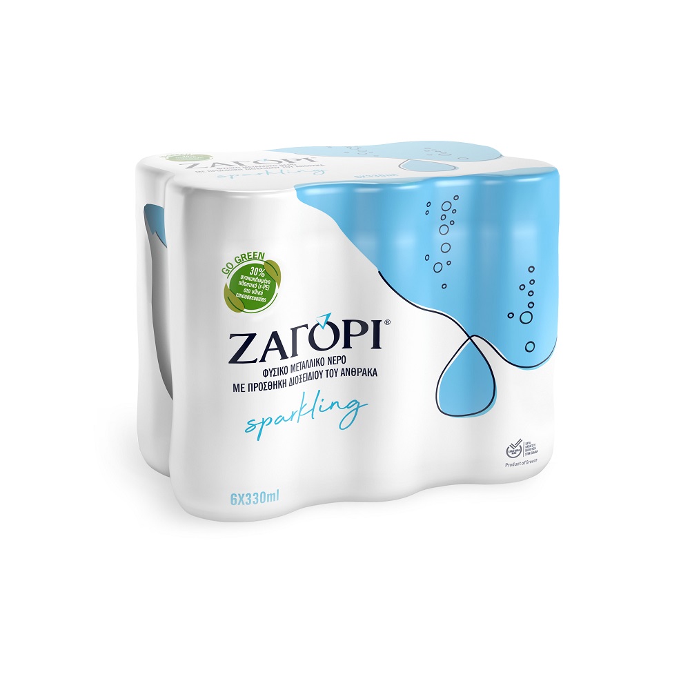 Νερό Φυσικό Μεταλλικό Ανθρακούχο Ζαγόρι Sparkling (6×330 ml)
