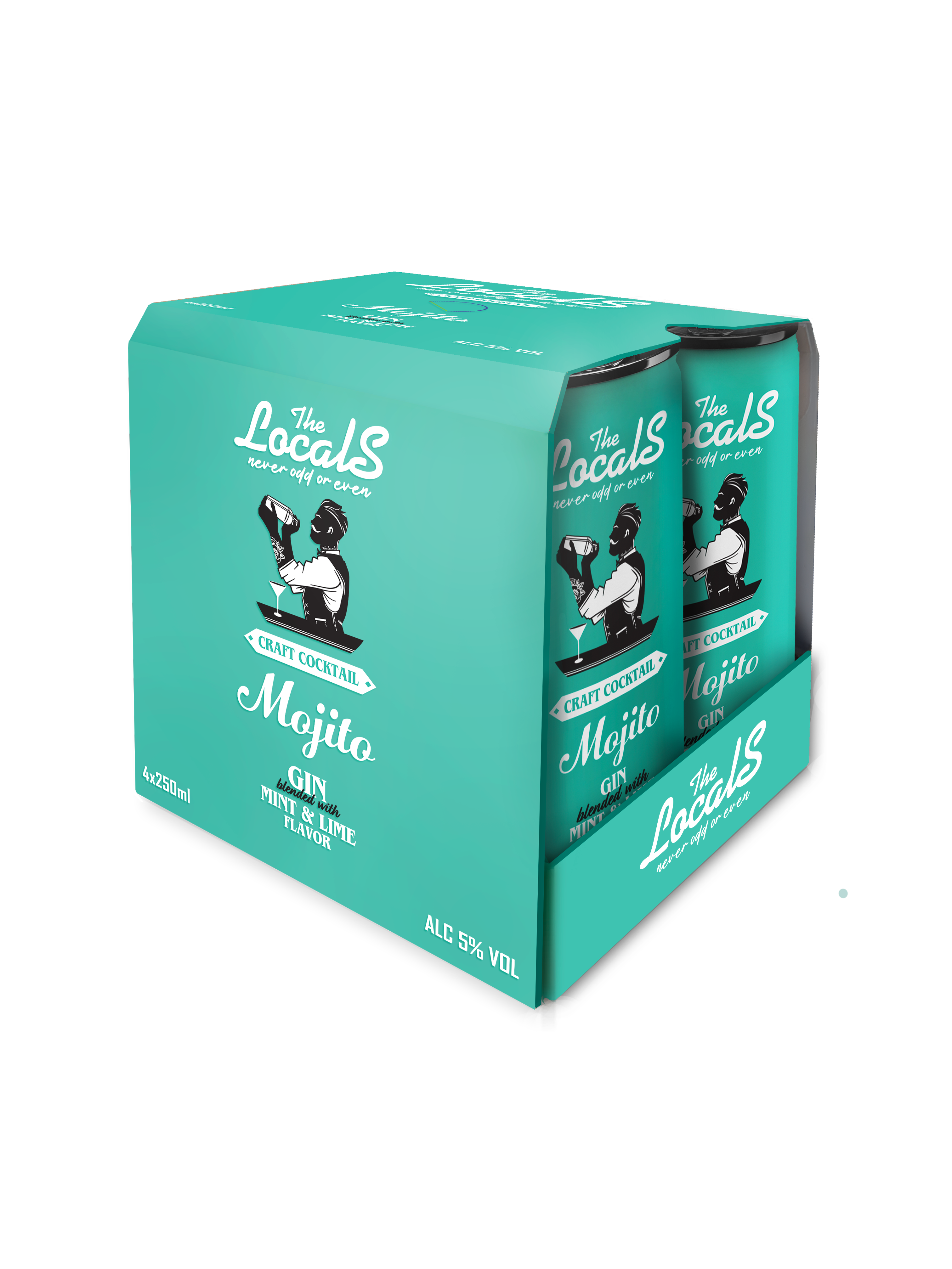Έτοιμο cocktail MojitoThe Locals (4x250 ml)