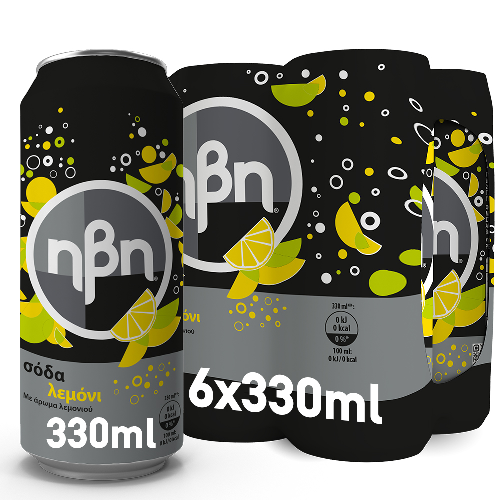 Σόδα Με Λεμόνι Ήβη (6×330 ml) 5+1 Δώρο