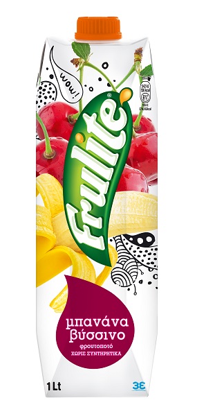 Φρουτοποτό Μπανάνα, Βύσσινο Frulite (1 lt)