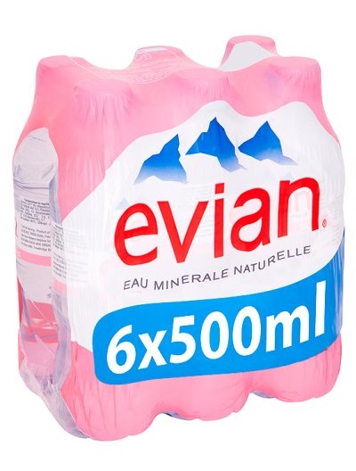 Νερό Φυσικό Μεταλλικό Evian (6×500 ml)